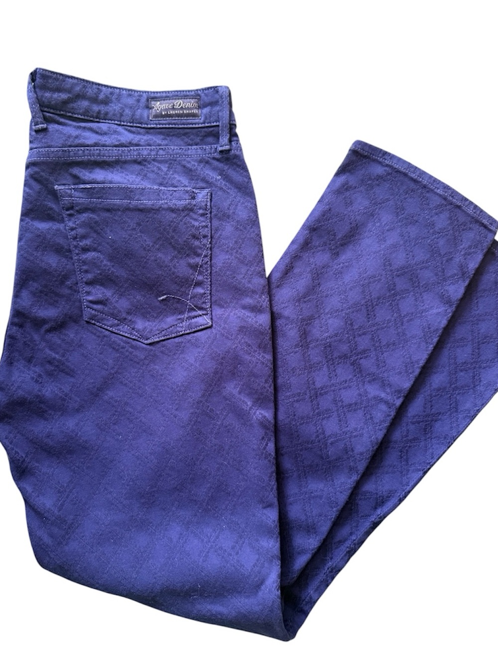 Navy Patterned Skinny Pants